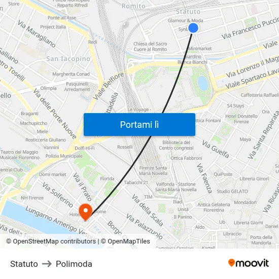 Statuto to Polimoda map