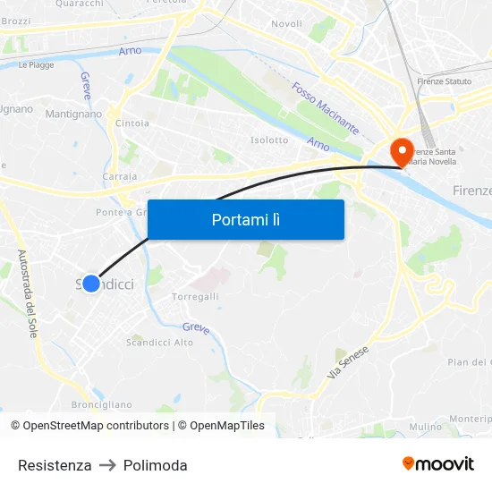 Resistenza to Polimoda map