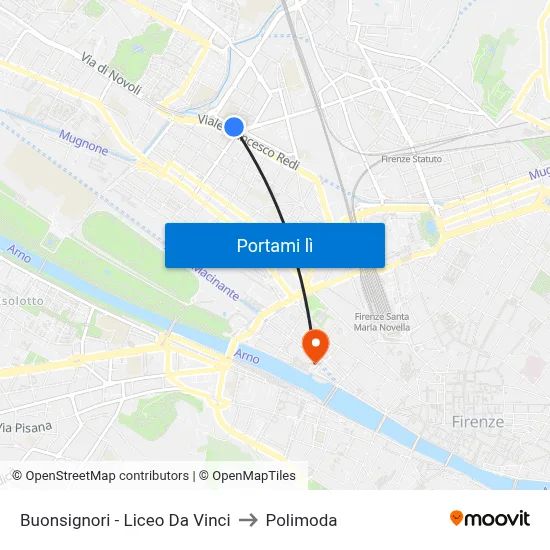 Buonsignori - Liceo Da Vinci to Polimoda map