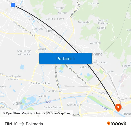 Filzi 10 to Polimoda map