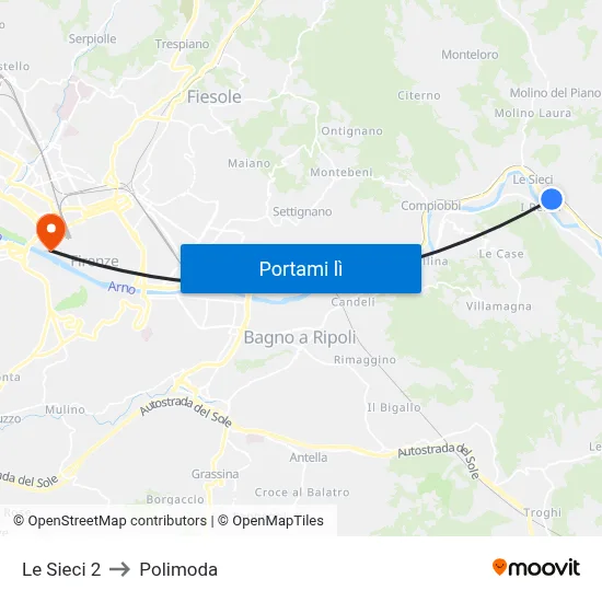 Le Sieci 2 to Polimoda map
