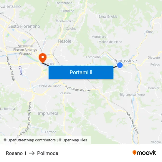 Rosano 1 to Polimoda map