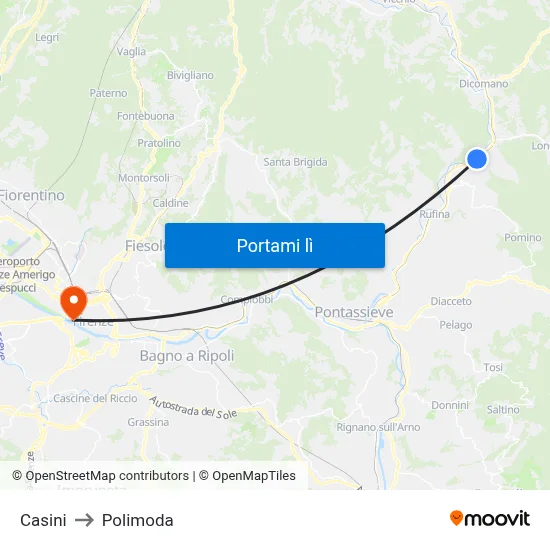 Casini to Polimoda map