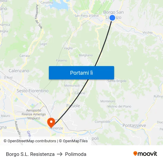 Borgo S.L. Resistenza to Polimoda map