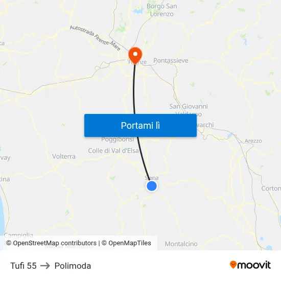 Tufi 55 to Polimoda map