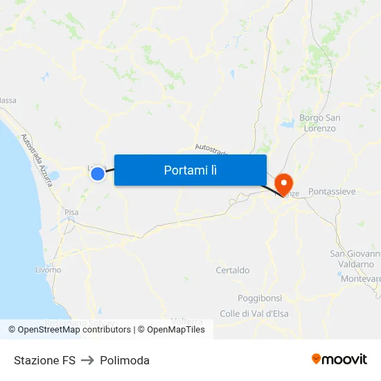 Stazione FS to Polimoda map