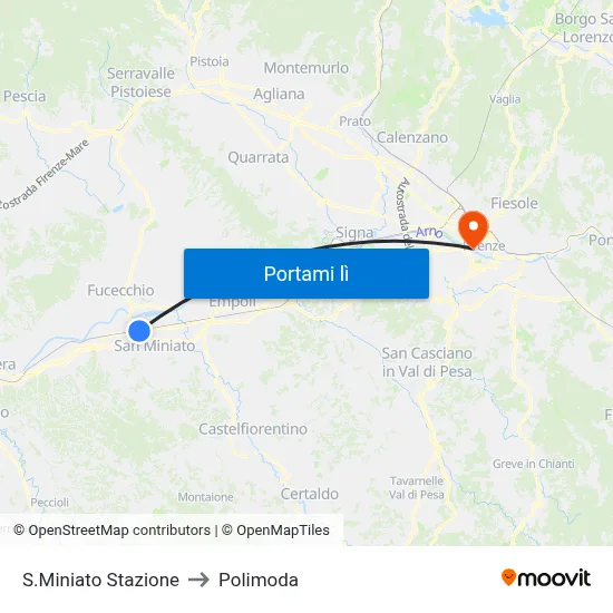 S.Miniato Stazione to Polimoda map
