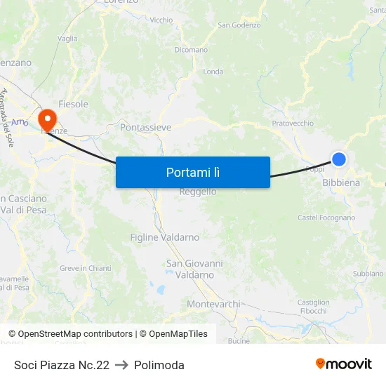 Soci Piazza Nc.22 to Polimoda map