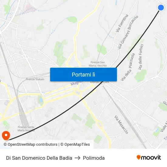Di San Domenico Della Badia to Polimoda map