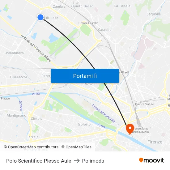 Polo Scientifico Plesso Aule to Polimoda map