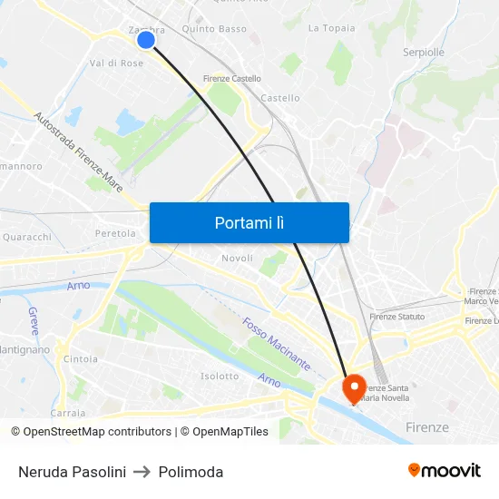 Neruda Pasolini to Polimoda map