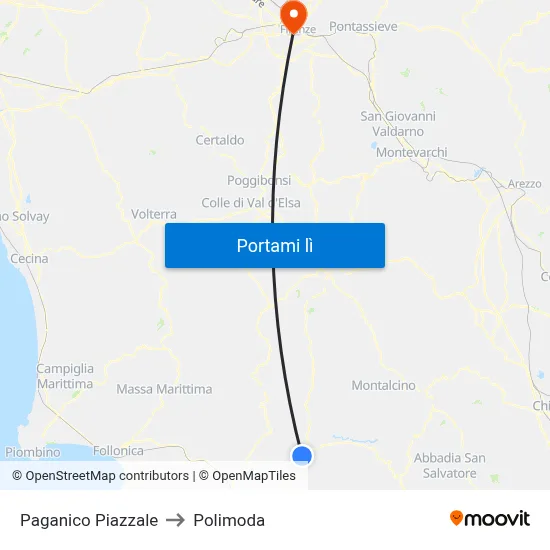 Paganico Piazzale to Polimoda map