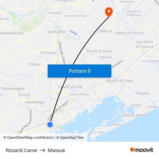 Rizzardi Carrer to Mansuè map