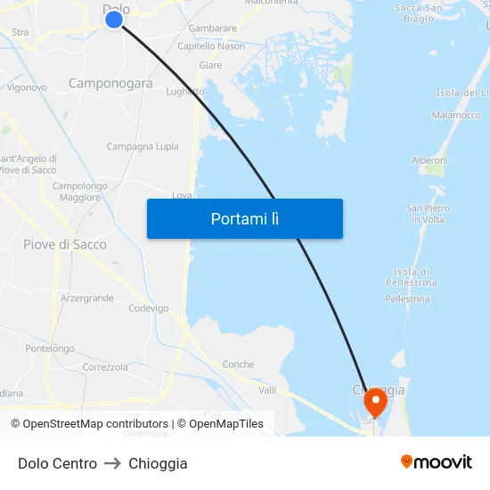 Dolo Centro to Chioggia map