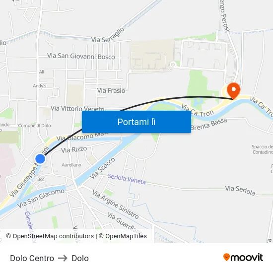 Dolo Centro to Dolo map
