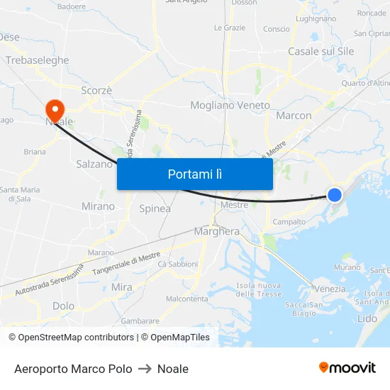 Aeroporto Marco Polo to Noale map