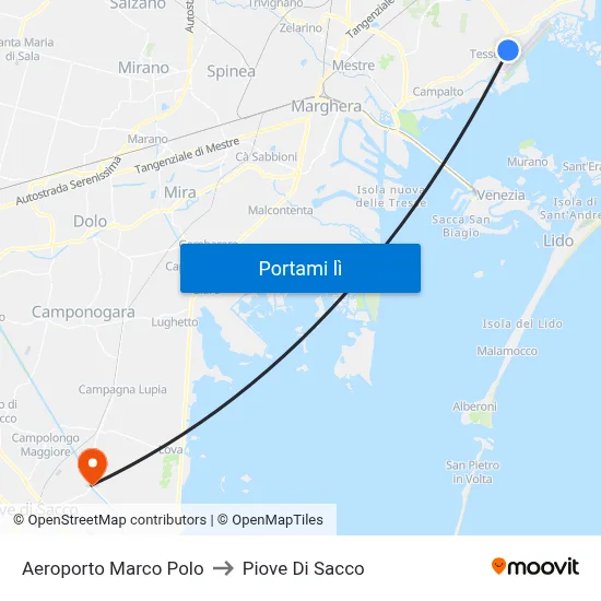 Aeroporto Marco Polo to Piove Di Sacco map