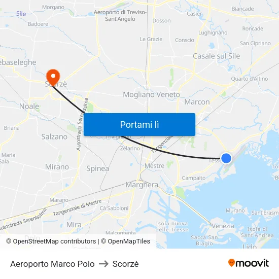 Aeroporto Marco Polo to Scorzè map
