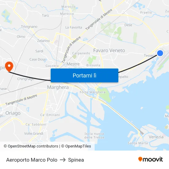 Aeroporto Marco Polo to Spinea map