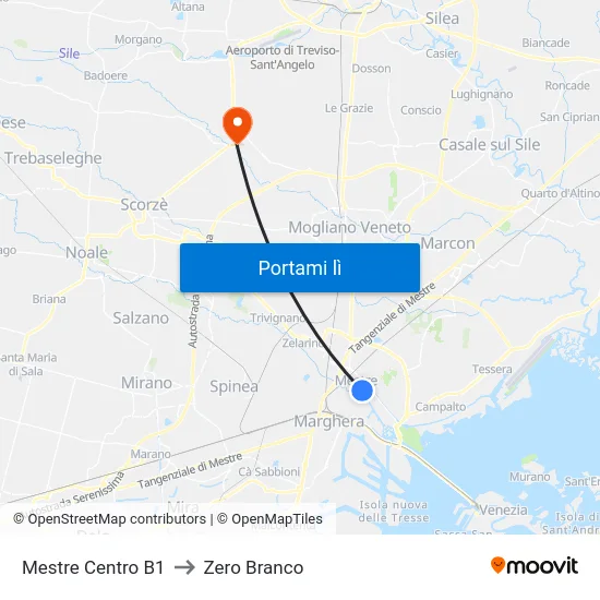 Mestre Centro B1 to Zero Branco map