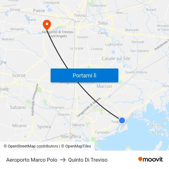 Aeroporto Marco Polo to Quinto Di Treviso map