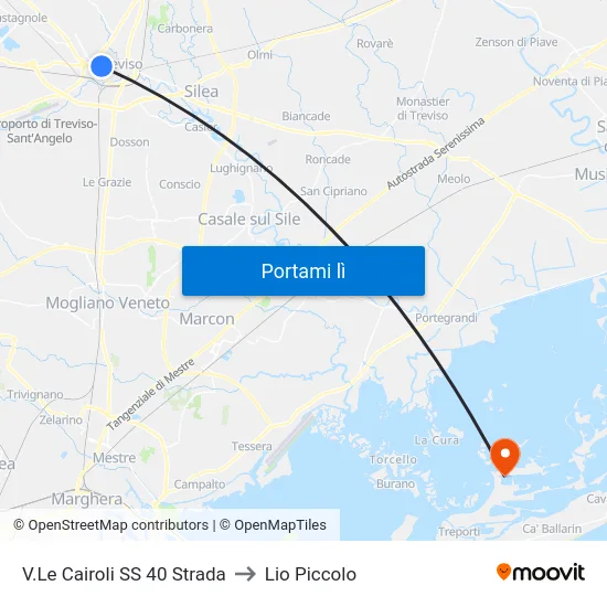 V.Le Cairoli SS 40 Strada to Lio Piccolo map