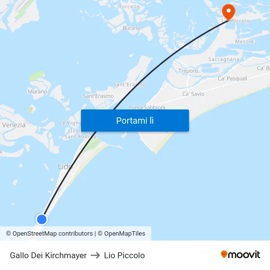 Gallo Dei Kirchmayer to Lio Piccolo map