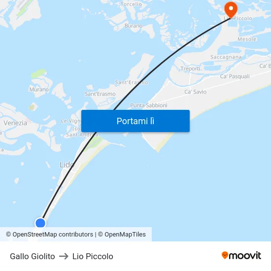 Gallo Giolito to Lio Piccolo map