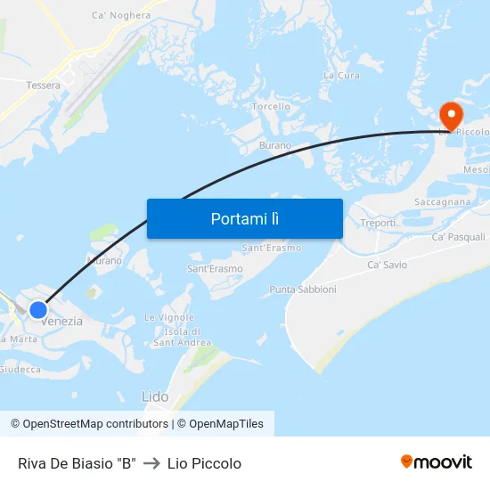 Riva De Biasio "B" to Lio Piccolo map