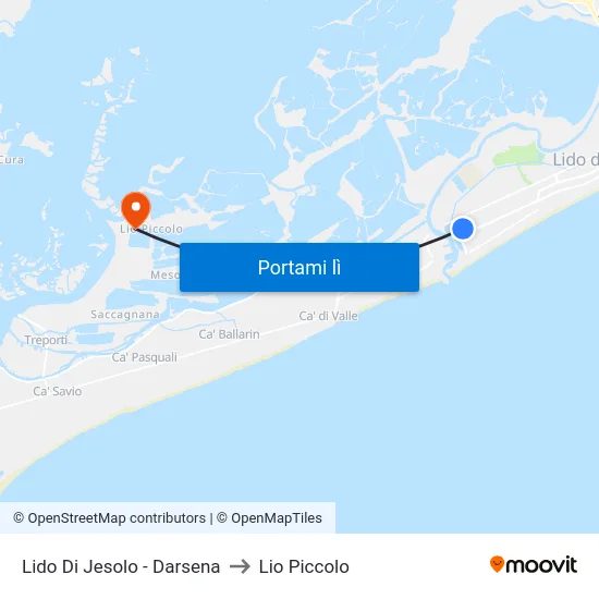 Lido Di Jesolo - Darsena to Lio Piccolo map