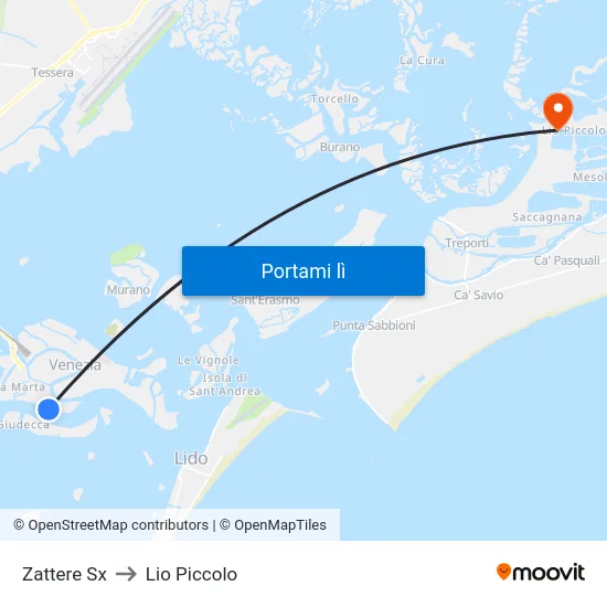 Zattere Sx to Lio Piccolo map
