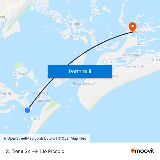 S. Elena Sx to Lio Piccolo map