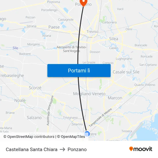 Castellana Santa Chiara to Ponzano map