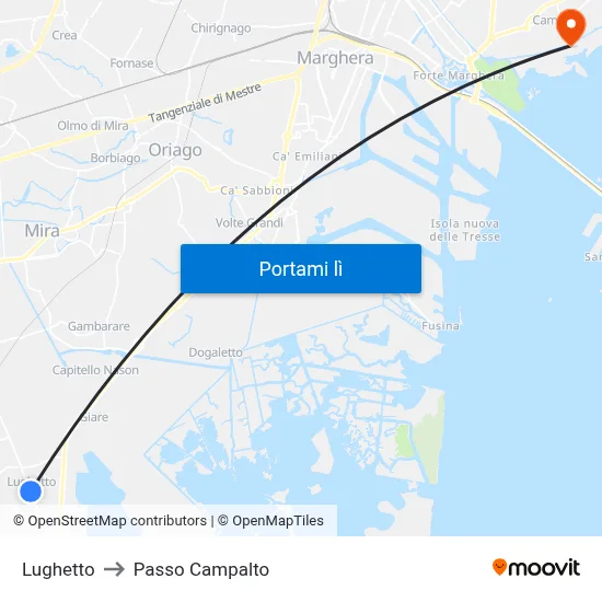 Lughetto to Passo Campalto map