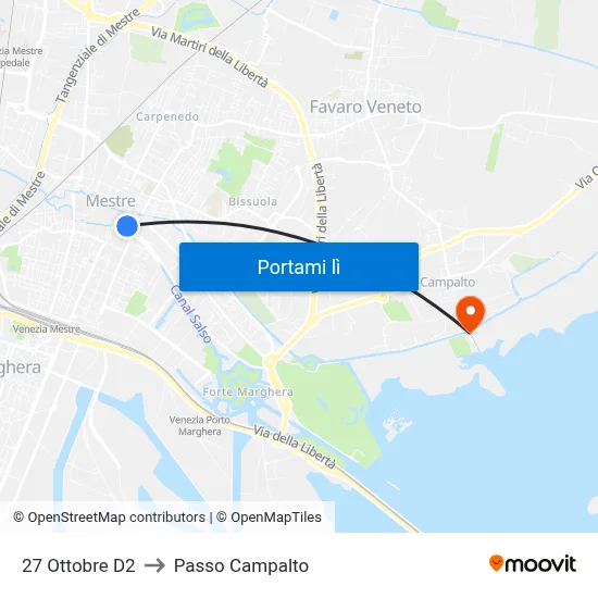 27 Ottobre D2 to Passo Campalto map