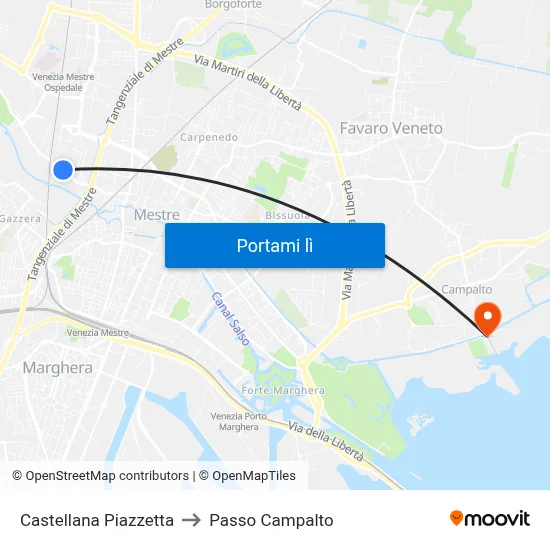 Castellana Piazzetta to Passo Campalto map