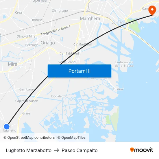 Lughetto Marzabotto to Passo Campalto map