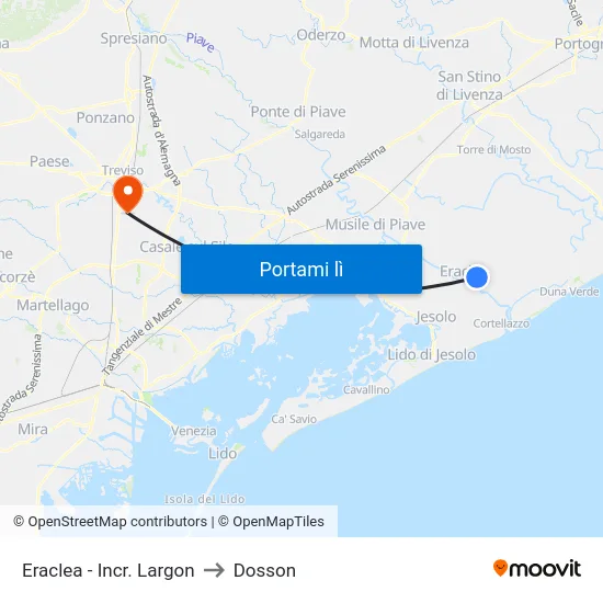 Eraclea - Incr. Largon to Dosson map