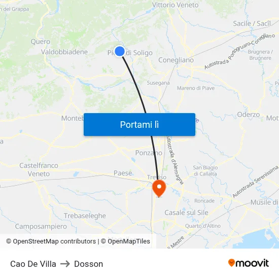 Cao De Villa to Dosson map
