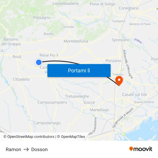 Ramon to Dosson map