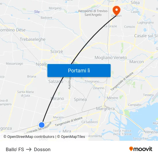 Ballo' FS to Dosson map