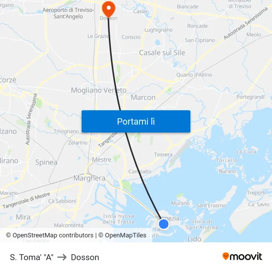 S. Toma' "A" to Dosson map
