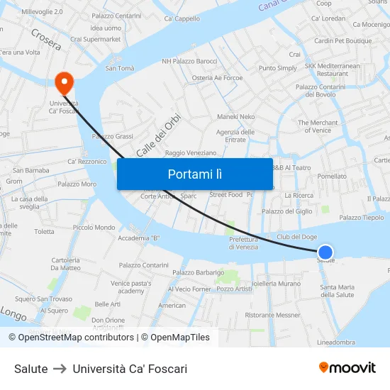 Salute to Università Ca' Foscari map