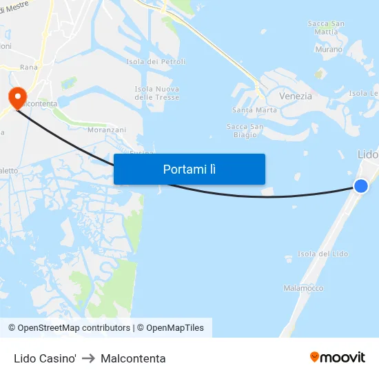 Lido Casino' to Malcontenta map
