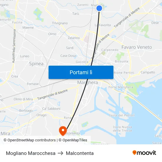 Mogliano Marocchesa to Malcontenta map