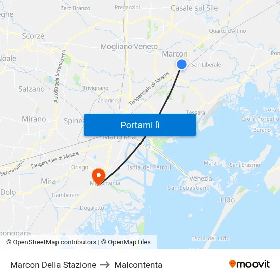 Marcon Della Stazione to Malcontenta map