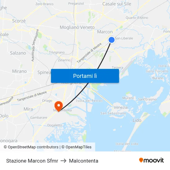 Stazione Marcon Sfmr to Malcontenta map