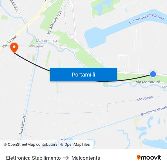 Elettronica  Stabilimento to Malcontenta map