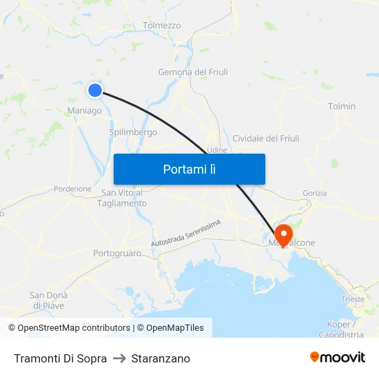 Tramonti Di Sopra to Staranzano map