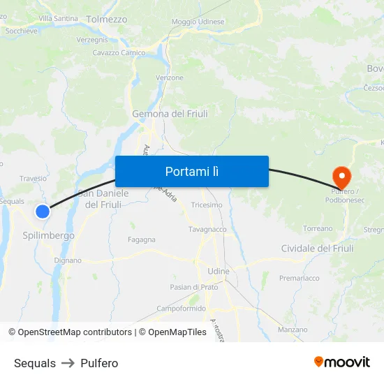 Sequals to Pulfero map